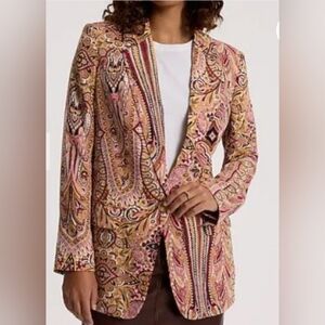 Express Paisley Boyfriend Blazer